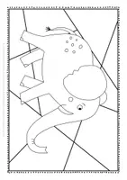 Vorschau - Mal- und Bastelvorlagen - tropische Tiere Dschungel Ausmalbilder Kunst Vorschule - Seite 3
