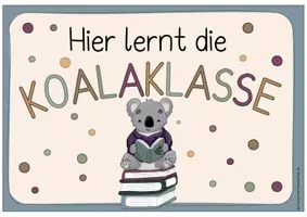 Vorschau - Poster - Koalaklasse- Türschild/ Klassenschild - Seite 1