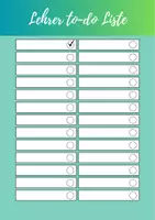 Vorschau - Arbeitsblätter - Lehrer to-do Liste - Deckblatt