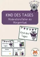 Vorschau - Merkblätter - Koalaklasse- Kind des Tages (Schilder + Moderationsfächer) - Deckblatt