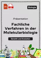 Vorschau - Fördermaterial/Inklusion - Präsentation: Fachliche Verfahren in der Molekularbiologie – als PDF und PowerPoint-Datei - Deckblatt