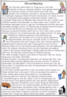 Vorschau - Arbeitsblätter - Müll Leseweg, Recycling Sachtext, Leseförderung Sachunterricht, Leseverständnis, Lesetraining, Lesekompetenz - Seite 2