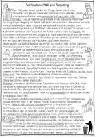 Vorschau - Arbeitsblätter - Müll Hörweg Sachunterricht, Recycling Sachtext, Hörverstehen, Hörverständnis - Seite 3
