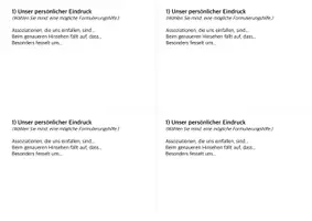 Vorschau - Stundenentwürfe - Kärtchen Werkbetrachtung - Deckblatt