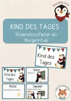 Vorschau - Merkblätter - Pinguinklasse- Kind des Tages (Schilder + Moderationsfächer) - Deckblatt