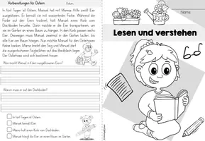 Vorschau - Stationenlernen - Lesen | Leseverstehen | Frühling | Klasse 1-4 - Seite 1