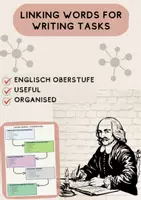 Vorschau - Merkblätter - Linking words for writing tasks - Englisch Oberstufe - Deckblatt