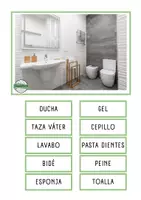 Vista previa - Juegos / Gamificación - Partes de la casa: 10 palabras para 4 estancias - página 1