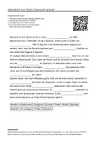 Vorschau - Arbeitsblätter - Arbeitsblätter zum Thema "Spanische Sprache" (Lückentext, Hörverstehen) + Lösung & MP3 + Mindmap - Deckblatt