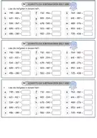 Vorschau - Arbeitsblätter - Schriftlich Subtrahieren (Grundrechenarten) - Seite 1