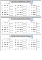 Vorschau - Arbeitsblätter - Schriftlich Subtrahieren (Grundrechenarten) - Seite 3