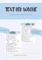 Vorschau - Arbeitsblätter - Text der Woche - Leselotse & Arbeitslotse - Deckblatt