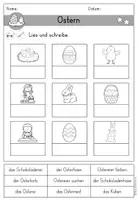 Vorschau - Arbeitsblätter - Ostern Arbeitsblatt differenziert - DaZ DaF Sprachförderung - Seite 3