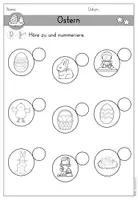 Vorschau - Arbeitsblätter - Ostern Arbeitsblatt Hörverstehen differenziert - DaZ DaF Sprachförderung - Seite 3