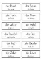 Vorschau - Spiele - Wortkarten: Nomen in Einzahl und Mehrzahl - Seite 3