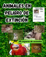 Vista previa - Hojas de trabajo - animales en peligro extinción - Portada