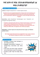 Vorschau - Arbeitsblätter - Die Rolle der Sexualhormone in der Pubertät | Unterrichtsreihe "Sexualerziehung", Biologie Klasse 6./8. - Seite 1