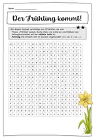Vorschau - Arbeitsblätter - Der Frühling kommt - Suchsel (zweifach differenziert) - Seite 1