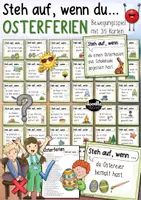 Vorschau - Spiele - Osterferien – Steh auf, wenn … / Bewegungsspiel 🐰🌷 - Deckblatt