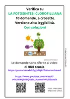 anteprima - Compiti in classe/Test - SCIENZE CLASSE QUARTA LA FOTOSINTESI VERIFICA A CROCETTE - Pagina di copertina