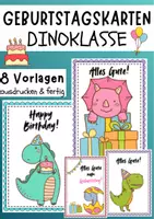 Vorschau - Anderer Materialtyp - Dinoklasse Geburtstagskarten - Deckblatt