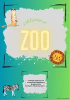 Vorschau - Stundenentwürfe - Stundenentwurf Tiere im Zoo mit Rätsel und Gruppenpuzzle - Deckblatt