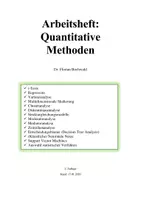 Vorschau - Lehrwerke/Schulbücher - Arbeitsheft: Quantitative Methoden (Psychologie, Studium) - Deckblatt