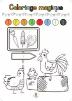 Aperçu - Apprentissages en autonomie - 6 Coloriages magiques LA FERME - Page 3