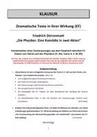 Vorschau - Unterrichtsreihen - Dürrenmatt "Die Physiker" - Klausur zu II, 4: Wer ist verrückt? - Seite 2