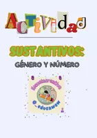 Vista previa - Unidades / Secuencias / Situaciones de Aprendizaje - ACTIVIDAD: Sustantivos comunes (género y número). - Portada