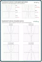 Vorschau - Arbeitsblätter - Quadratische Funktionen y=x^2+c Funktionsgleichungen ablesen und Schaubilder zeichnen mit Lösungen - Seite 1