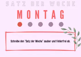 Vorschau - Fördermaterial/Inklusion - Satz der Woche - Tafelmaterial - Seite 1