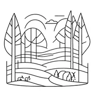 Vorschau - Mal- und Bastelvorlagen - 🌲 Wald-Malblätter – Für die Klassen 1 bis 4 🎨🍃 - Seite 1