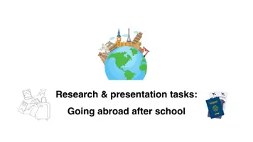 Vorschau - Unterrichtsreihen - Research & presentation project: Going abroad after school- researching different options - Seite 1