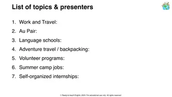 Vorschau - Unterrichtsreihen - Research & presentation project: Going abroad after school- researching different options - Seite 3
