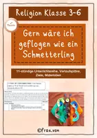 Vorschau - Stundenentwürfe - Unterrichtsreihe Holocaust - Shoa - Gern wäre ich geflogen wie ein Schmetterling - Deckblatt