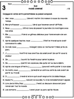 Aperçu - Fiches - Quiz conjugaison verbes au Passé composé - Page 3