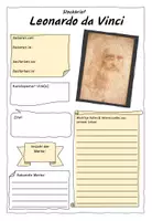 Vorschau - Arbeitsblätter - Leonardo da Vinci - Künstlersteckbrief // Recherchearbeit - Deckblatt