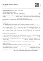 Vorschau - Arbeitsblätter - Charlotte Perkins Gilman (Lückentext, Erklärvideo, Übungen) - Deckblatt