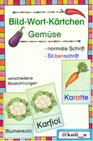 Vorschau - Bildkarten - Gemüse Bild-Wort-Kärtchen - Deckblatt