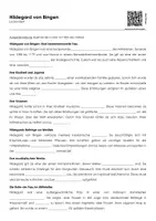 Vorschau - Arbeitsblätter - Hildegard von Bingen (Lückentext, Erklärvideo, Übungen) - Deckblatt