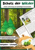 Vorschau - Arbeitsblätter - Schutz der Wälder: Erhalt, Aufforstung und nachhaltige Forstwirtschaft - Deckblatt