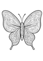 Vorschau - Mal- und Bastelvorlagen - Ausmalbild Schmetterling Kunst Frühling Bilder ausmalen - Seite 2