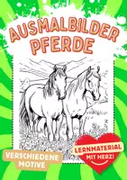 Vorschau - Arbeitsblätter - Ausmalbilder Pferde Kunst Frühling Bilder ausmalen - Deckblatt