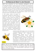 Vorschau - Arbeitsblätter - Schutz von Bienen: Bedeutung, Bedrohungen und Schutzmaßnahmen - Seite 1