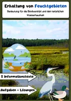 Vorschau - Arbeitsblätter - Erhaltung von Feuchtgebieten: Bedeutung für Biodiversität und Wasserhaushalt - Deckblatt