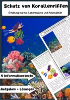 Vorschau - Arbeitsblätter - Korallenriffe Naturschutz: Bedrohungen, Maßnahmen und Lösungen - Deckblatt