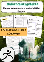 Vorschau - Arbeitsblätter - Naturschutzgebiete: 6 Arbeitsblätter - Deckblatt