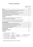 Vorschau - Klassenarbeiten - Schularbeits Bewertung - Nacherzählung - Deckblatt