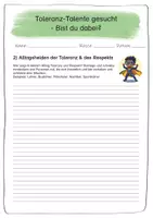 Vorschau - Arbeitsblätter - Toleranz im Ethikunterricht (Klasse 5) – Übungen zu Respekt, Vielfalt & Offenheit - Seite 3